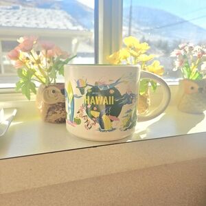 Starbucks Hawaii Mug with Green and Yellow Accents